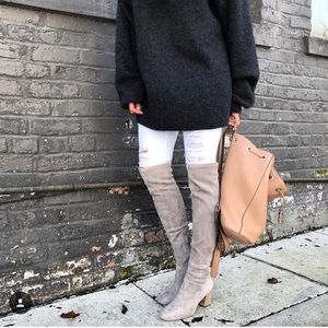 Suede over the knee boot
